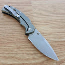 Bastinelli Folding Knife 3.25" D2 Tool Steel Blade Black G10/ Titanium Back Handle