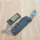 TOPS Mini Scandi Fixed Knife 2.75" 1095HC Steel Full Tang Blade Micarta Handle