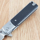 Artisan Classic Liner Folding Knife 3.75" D2 Tool Steel Blade Black G10 Handle