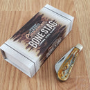 Rough Ryder Half Hawk Cinnamon Folding Knife Carbon Steel Blade Stag Bone Handle