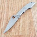 Spyderco GrassHopper Knife 2.25" 12C27 Steel Blade Brushed Stainless Handle