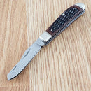Cold Steel Mini Trapper Pocket Knife 8Cr13MoV Steel Blades Jigged Bone Handle