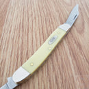 Case XX Cutlery Pen Pocket Knife Carbon Steel Blades Yellow Synthetic Handle