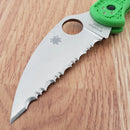 Spyderco Salt 2 Lockback Folding Knife 3" LC200N Tool Steel Blade Green FRN Handle
