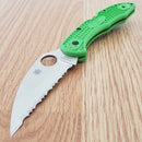 Spyderco Salt 2 Lockback Folding Knife 3" LC200N Tool Steel Blade Green FRN Handle