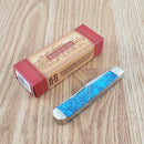 Rough Ryder Trapper Pocket Knife 440A Steel Blade Imitation Turquoise Handle