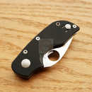 Spyderco Chicago Linerlock Folding Knife 2" CTS-BD1 Steel Blade Black G10 Handle