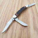 Rough Ryder Tiny Stockman Pocket Knife 440 Steel Blades Amber Jigged Bone Handle