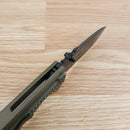 Cold Steel Folding Knife 3.5" black AUS-10A Steel Blade OD Green Griv-Ex Handle