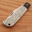 Rough Ryder Folding Knife 3" VG-10 Steel Clip Point Blade Green Hammered Aluminum Handle