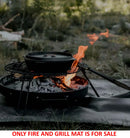 Barebones Living Fire and Grill Mat Heat-Resistant Black 560g Fiberglass Filling