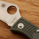 Spyderco Ladybug 3 Lockback Folding Knife 1.88" VG-10 Steel Blade Green FRN Handle