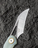 Bestech Knives Bihai Linerlock Folding Knife 2.13" 14C28N Steel Hawkbill  Blade Jade G10 Handle