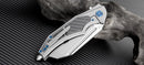Artisan Apache Folding Knife 3.5" Bohler M390 Steel Blade Titanium/Carbon Fiber Handle