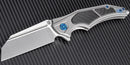 Artisan Apache Folding Knife 3.5" Bohler M390 Steel Blade Titanium/Carbon Fiber Handle