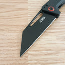 CJRB Ruffian Folding Knife 3.09" AR-RPM9 Steel Wharncliff Blade Black G10 Handle