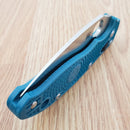 Spyderco Manix 2 Ball Bearing Folding Knife 3.38" CPM SPY27 Steel Blade Blue Bi-directional Texture FRN Handle