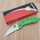 Spyderco Salt 2 Lockback Folding Knife 3" LC200N Tool Steel Blade Green FRN Handle