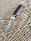 Schrade Old Timer Middleman Pocket Knife Stainless Steel Blades Delrin Handle