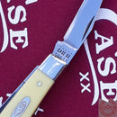 Case XX Mini Trapper Pocket Knife Carbon Steel Blades Yellow Synthetic Handle