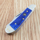 Frost Cutlery Dog Leg Trapper Pocket Knife Stainless Blades Smooth Bone Handle