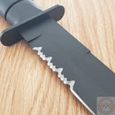 KA-BAR Fixed Knife 8" 1095 Steel Tanto Blade Black Rubber G / Carbon Steel Handle 1245