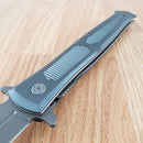 Rough Ryder Folding Knife 5.75" Stainless Steel Blade Green Aluminum Handle