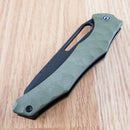 Civivi Spiny Dogfish Linerlock Folding Knife 3.5" 14C28N Sandvick Steel Blade OD Green G10 Handle