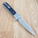 Artisan Classic Liner Folding Knife 3.75" D2 Tool Steel Blade Black G10 Handle