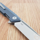 Bestech Knives Bestechman Dundee Linerlock Folding Knife 3.5" D2 Tool Steel Blade Blue-Gray G10 Handle