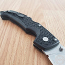 Cold Steel L Voyager Folding Knife 4" AUS-10A Steel Blade Black Black Griv-Ex Handle