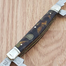 Rough Ryder Congress Pocket Knife Stainless Blades Imitation Tortoise Handle