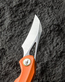 Bestech Knives Bihai Linerlock Folding Knife 2.13" 14C28N Steel Blade Orange G10 Handle