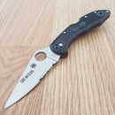 Spyderco Delica 4 Folding Knife 3" Part Serrated VG-10 Steel Blade FRN Handle
