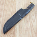 Rough Ryder Short Skinner Fixed Knife 3.5" Stainless Steel Blade Leather Handle