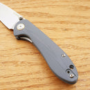 CJRB Small Feldspar Linerlock Folding Knife 3" D2 Tool Steel Blade Blue/Gray G10 Handle