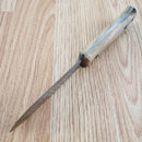 BPS Knives Camping Fixed Knife 4.25" Scandi Grind 1066 Carbon Steel Full Tang Blade Walnut Handle