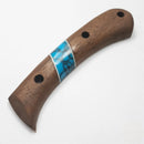 Condor River Wooden Fixed Knife 3.5" Natural Wood Blade Walnut/Turquoise Handle
