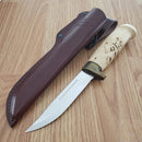 Marttiini Condor De Luxe Fixed Knife 4.12" Stainless Blade Curly Birch Handle