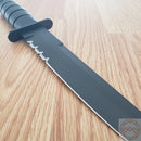 KA-BAR Fixed Knife 8" 1095 Steel Tanto Blade Black Rubber G / Carbon Steel Handle 1245