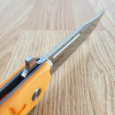 Cold Steel Large Luzon Folding Knife 6" 8Cr13MoV Stainless Steel Blade Orange GFN Handle