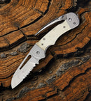 Myerchin Generation 2 Captain Folding Knife 3.25" ProMarine Stainless Blade Bone Handle