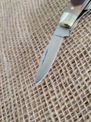 Schrade Old Timer Middleman Pocket Knife Stainless Steel Blades Delrin Handle