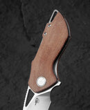 Bestech Knives Riverstone Folding Knife 2.5" 154CM Steel Blade Natural Canvas Micarta Handle