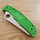 Spyderco Pacific Salt 2 Folding Knife 3.76" LC200N Steel Blade Green FRN Handle
