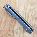 CJRB Pyrite Folding Knife 3.13" AR-RPM9 Steel Blade Blue-Gray G10 Handle