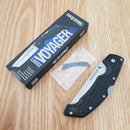 Cold Steel Large Voyager Folding Knife 4" AUS-10A Steel Blade Black Griv-Ex Handle