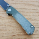 Bestech Knives Sledgehammer Folding Knife 3" D2 Tool Steel Blade Green Micarta Handle