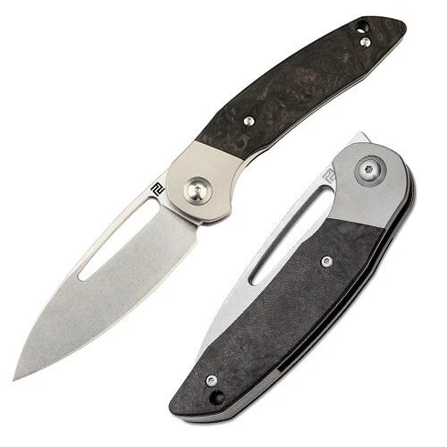 Artisan Tylos Folding Knife 3.25" S35VN Steel Blade Carbon Fiber/Titanium Handle