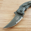 Bastinelli Creations Mako Linerlock Folding Knife 2.75" Bohler N690 Steel Blade Gray G10 Handle